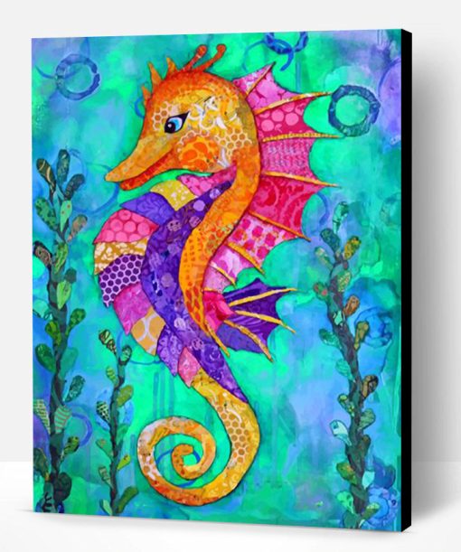 Colorful Seahorse Paint By Number