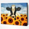 Cow With Sunflowers Paint By Number