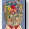 Floral Cat Paint By Number