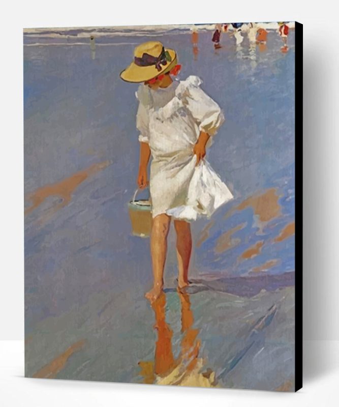 Girl On The Beach Paint By Number