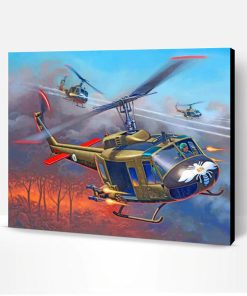 War Helicopters Paint By Number