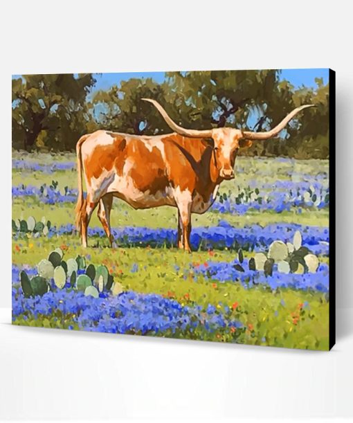 Longhorn Steer Paint By Number