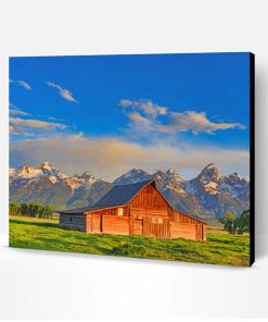 Milton Barn In Jackson Hole Paint By Number