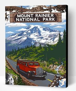 Mount Rainier National Park Paint By Number