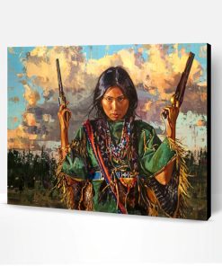 Native American Woman Paint By Number