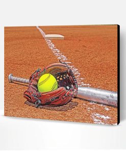 Softball Equipment Paint By Number