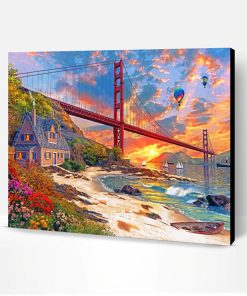 Sunset At Golden Gate Paint By Number
