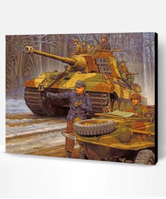 WW2 German Tiger Tank Paint By Number