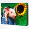Aesthetic Pig And Sunflower Paint By Number