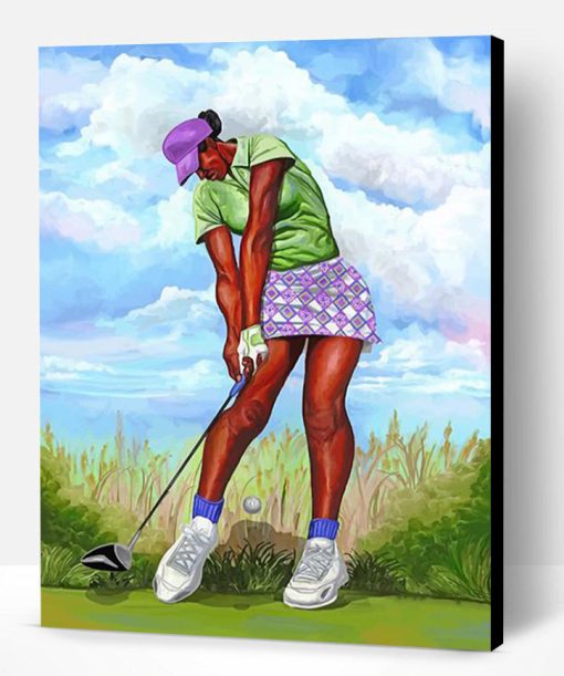 African Golf Player Paint By Number