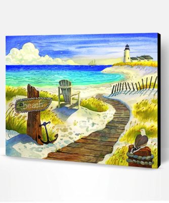 Beach Boardwalk Paint By Number