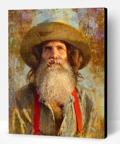 Bearded Cowboy Paint By Number