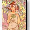 Beautiful Woman By Mucha Paint By Number