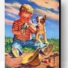 Boy And Dog Paint By Number
