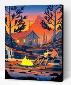 Camping Illustration Art Paint By Number
