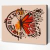 Clock Butterfly Paint By Number
