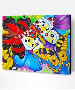 Colorful Butterflies Art Paint By Number