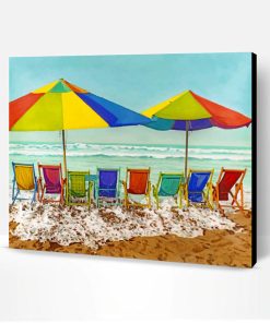 Colorful Sun Loungers Paint By Number