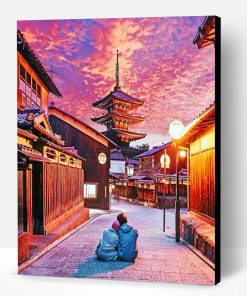 Couple In Yasaka Pagoda Paint By Number