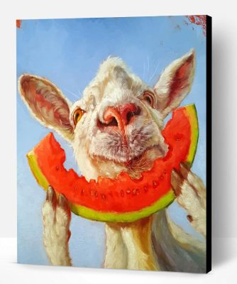 Cow And Watermelon Paint By Number