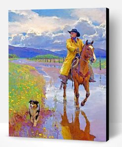 Cowboy And Pet Paint By Number