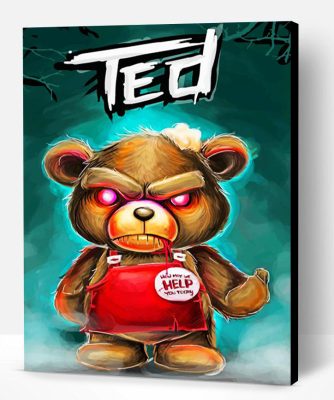 Creepy Teddy Bear Paint By Number