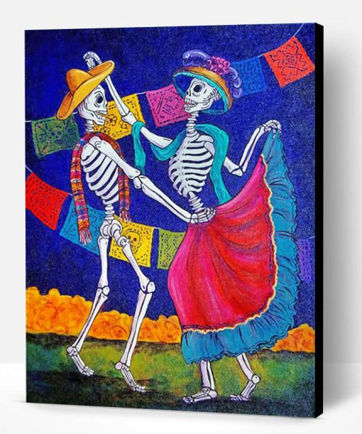 Dancing Skulls Paint By Number