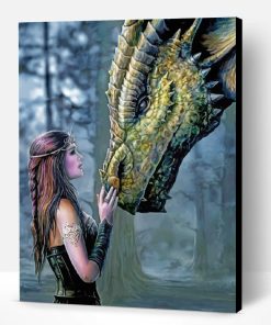 Dragon And Woman Paint By Number