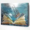 Fantasy Sea Book Ship Paint By Number
