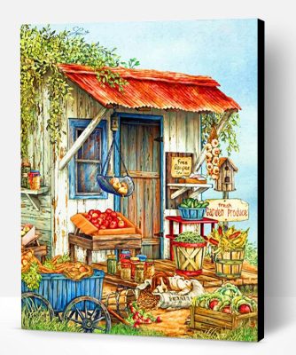 Farm Food Shop Art Paint By Number