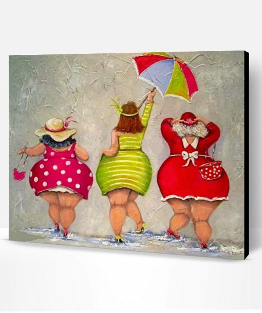 Fat Women Friends Paint By Number