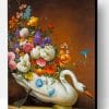 Flowers On Swan Art Paint By Number