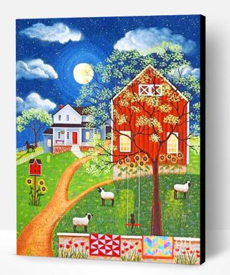 Folk Farm Art Paint By Number