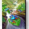 Frogs In Waterfall Paint By Number