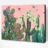 Garden Cactus And Roses Paint By Number