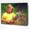 Girl With Flowers Paint By Number