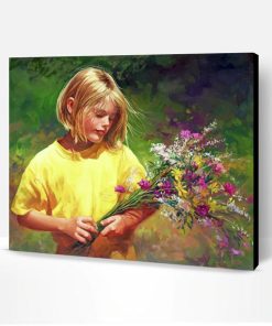 Girl With Flowers Paint By Number