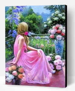 Girl In Garden Paint By Number