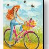 Girl On Bicycle Paint By Number