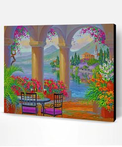 House Garden Lake Como Paint By Number