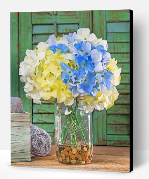 Hydrangeas In Jar Paint By Number