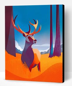 Illustration Deer Paint By Number