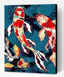 Metalic Koi Fish Art Paint By Number