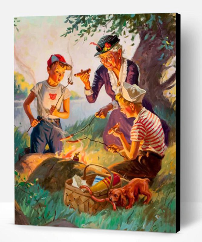 Picnic With Grandma Paint By Number