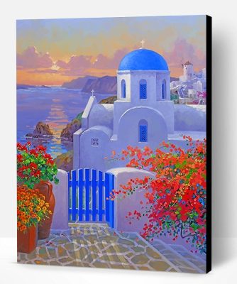 Santorini Thira Island Paint By Number