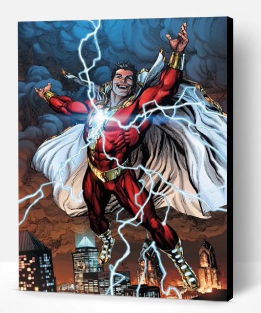 Shazam Superhero Paint By Number