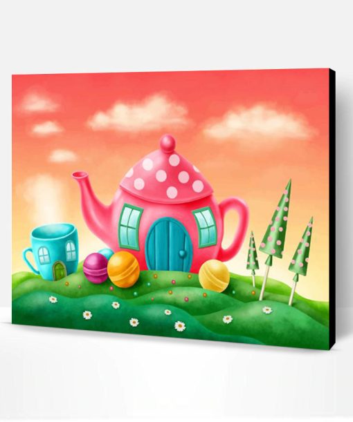 Teapot House Paint By Number