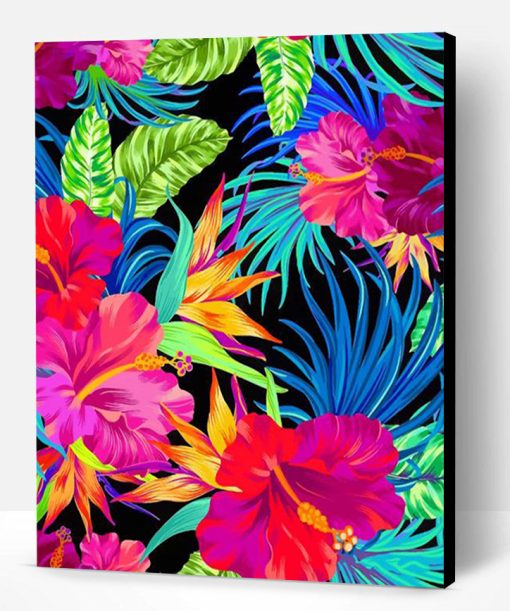 Tropical Flowers And Plants Paint By Number