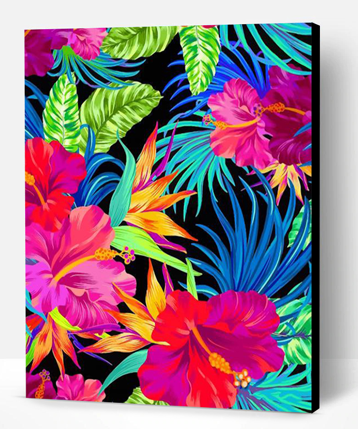 Tropical Flowers And Plants - Paint By Number - Paint By Numbers PRO