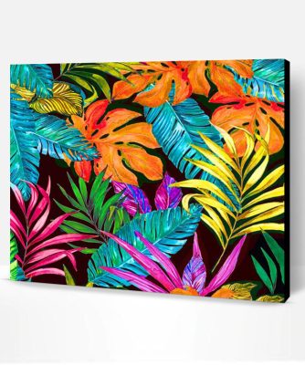 Tropical Leaves Paint By Number